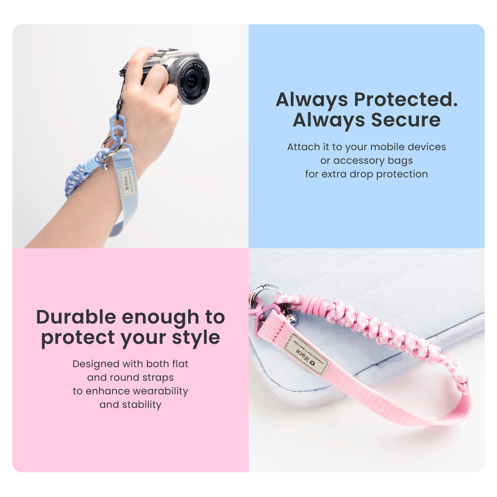 Pastel Hand Strap <b> Blue </b> 7 Pastel Hand Strap Blue